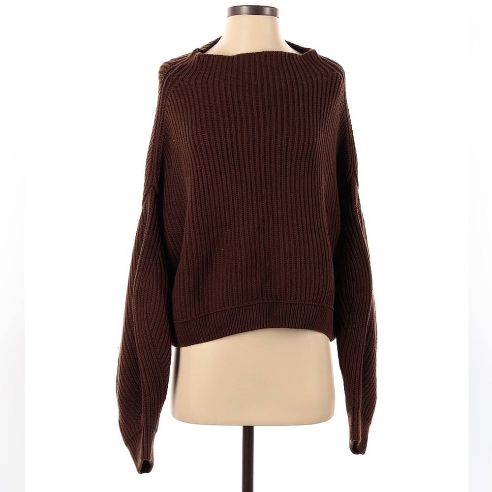 Chocolate brown free people sweater